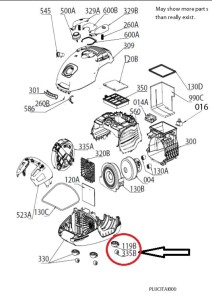 Kółko / rolka przednia do odkurzacza (6680981682)