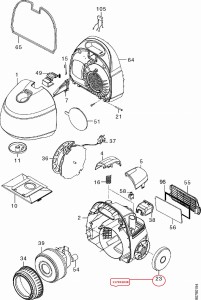 Kółko tylne do odkurzacza (117932038) 